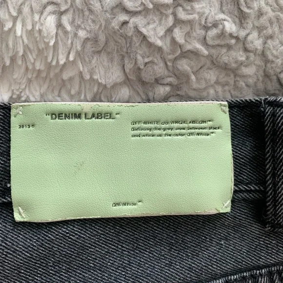Off white denim shorts